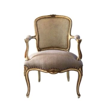 Louis XVI Style Caned Back Armchair