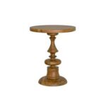 Sculptural Wood Accent Table