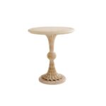Distressed Pedestal Accent Table