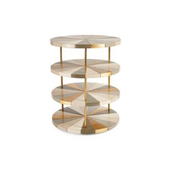 Tiered Radial Pattern Accent Table