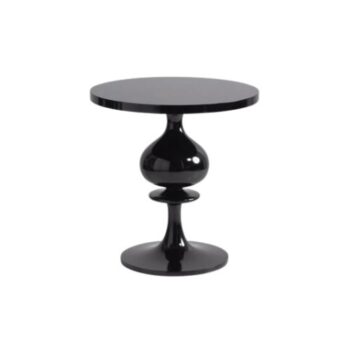 Modern Black Lacquered Accent Table