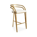 Gold and Brown Barstool 