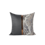 Grey Marble Cushion with Metallic Accent