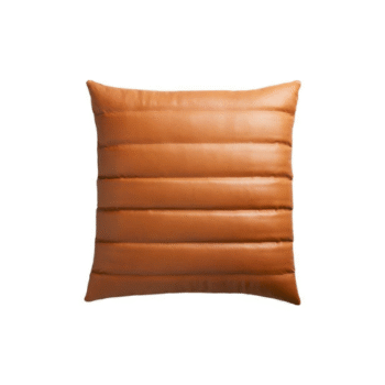 Saddle Brown Leather Pillow
