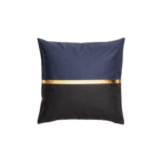 Navy Blue and Gold Cushion Cover