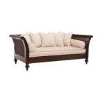Royal Teak and Rattan Deewan Settee