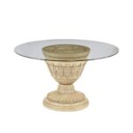 Glass Top Foyer Table with Urn Pedestal Base