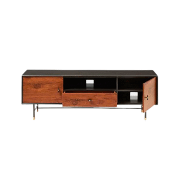 Modernist Wood & Lacquer Media Console