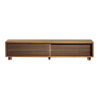 Slatted Walnut Media Console