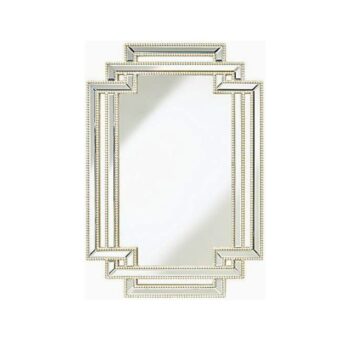 Silver Beaded Wall Mirror