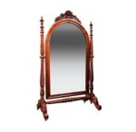 Victorian Walnut Cheval Mirror