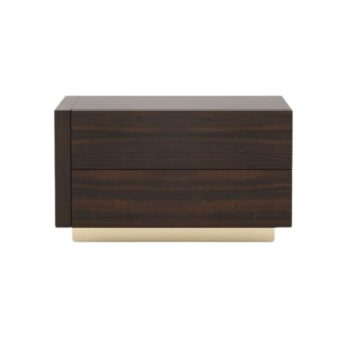 Modern Two-Drawer Marble Top Nightstand