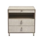 Textured Two-Tone Nightstand with Tassels