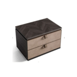 Modern Two-Tone Chevron Nightstand