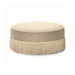 Round Fringe Occasional Ottoman