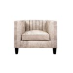 Mid-Century Channel-Tufted Tub Chair