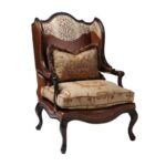 Ornate Jacquard Wing Chair