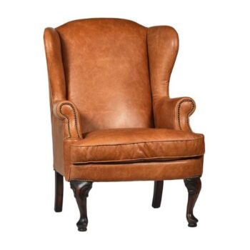 Wing Back Leather Armchair